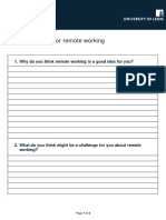 Your Action Plan For Remote Working: 1. Why Do You Think Remote Working Is A Good Idea For You?