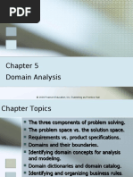 Domain Analysis: © 2009 Pearson Education, Inc. Publishing As Prentice Hall