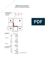 Design Calculation Of: Base Plate and Anchor Bolt