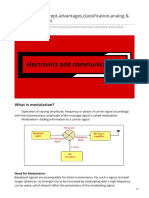 Modulation - Conceptadvantagesclassificationanalog Digital Modulation PDF