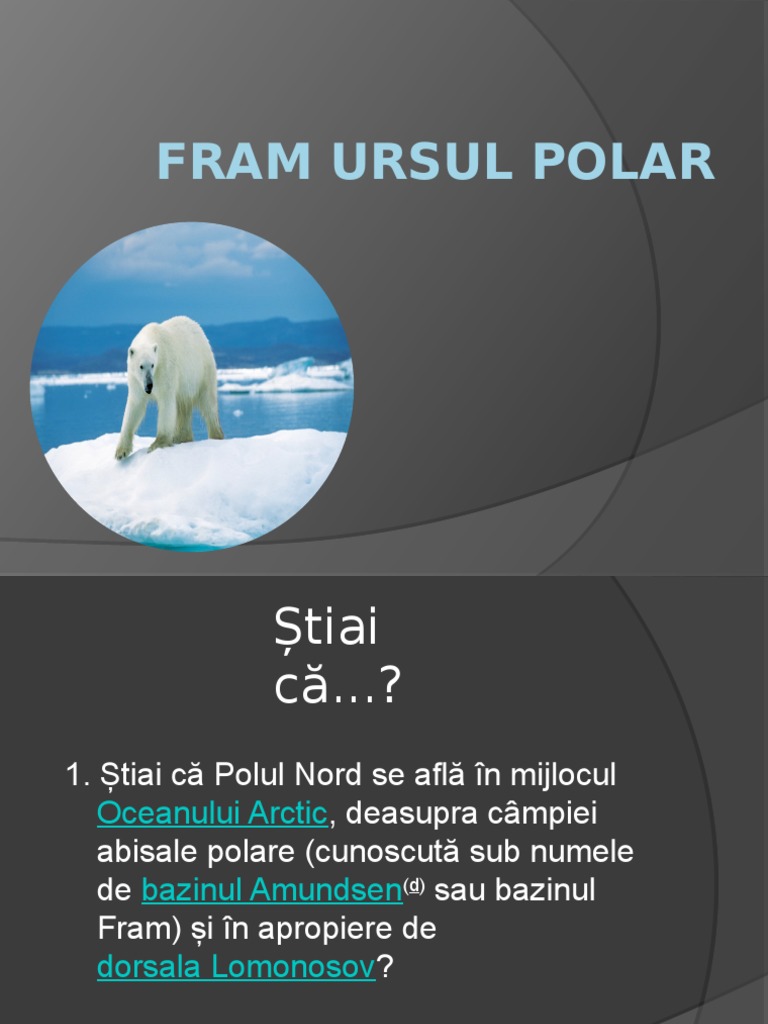 Rezumat Fram Ursul Polar Scurt Fram Ursul Polar | PDF
