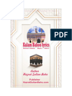 Anwaar e Sultani English Kalam Bahoo Lyrics Hazrat sultan bahoo books