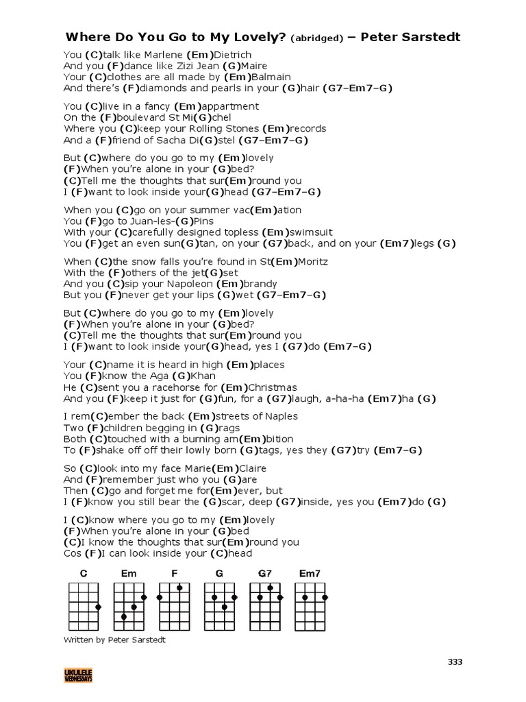 Where Do You Go to My Lovely Ukulele  