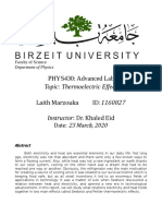PHYS430: Advanced Lab Laith Marzouka ID: Dr. Khaled Eid: Topic: Thermoelectric Effect