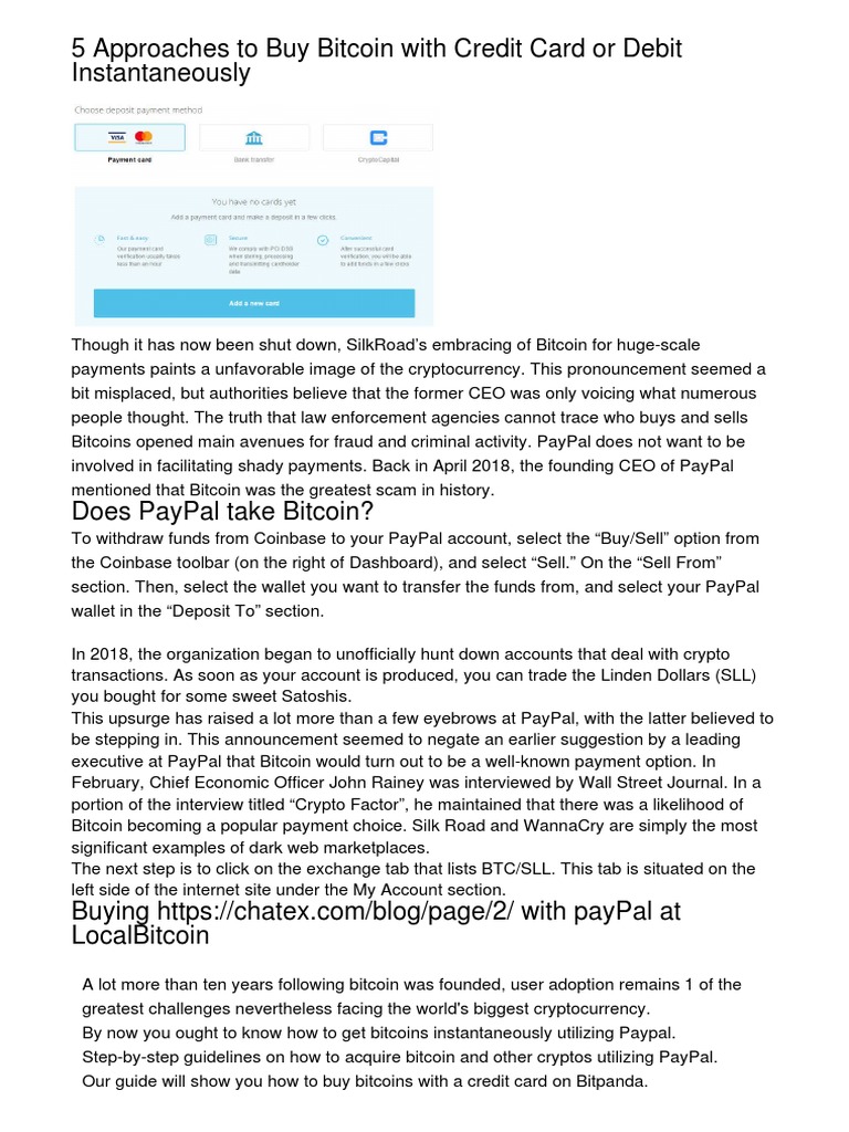 Buy Bitcoin Instantly with Cards | PDF | Bitcoin | Cryptocurrency