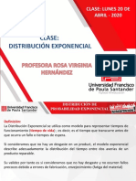 Clase de Distribución de Probabilidad Exponencial - Profesora Rosa Virginia Hernández PDF