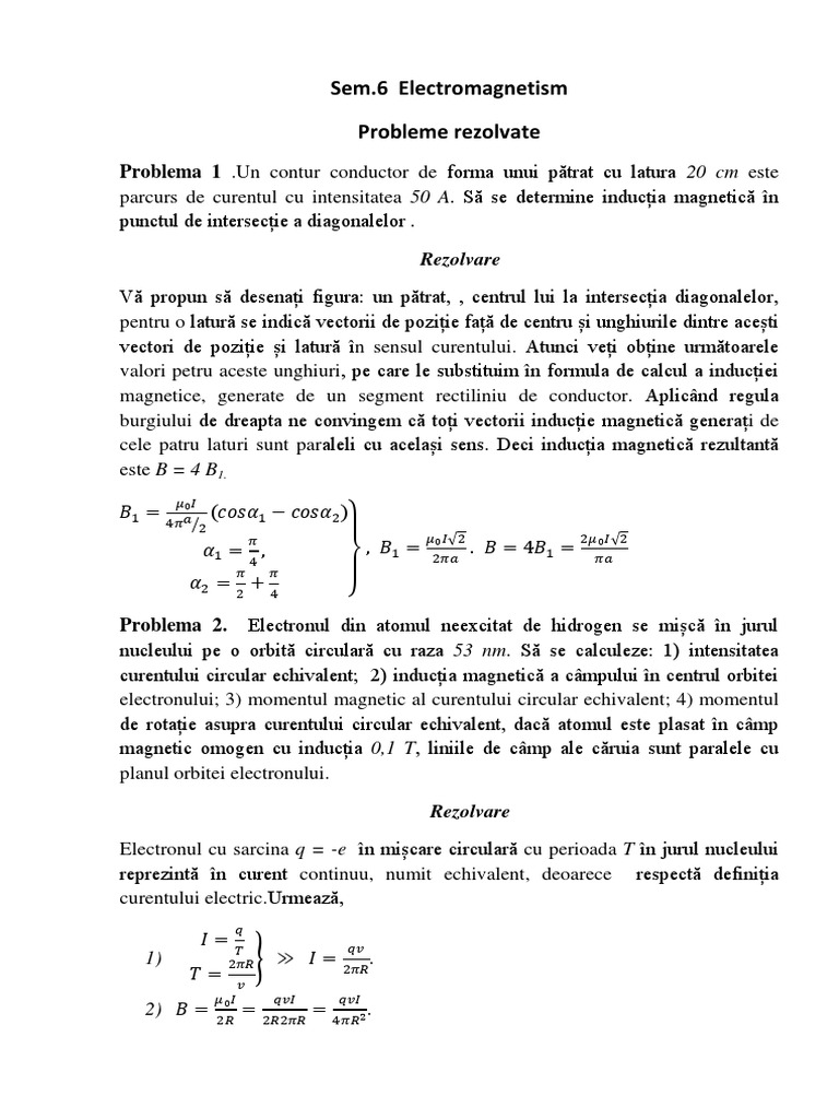 Electromagnetism Probleme 2 | PDF