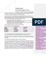 Comparing and Contrasting Management Theory