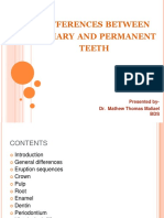 Ifferences Between Primary and Permanent Teeth: Presented By-Dr. Mathew Thomas Maliael BDS