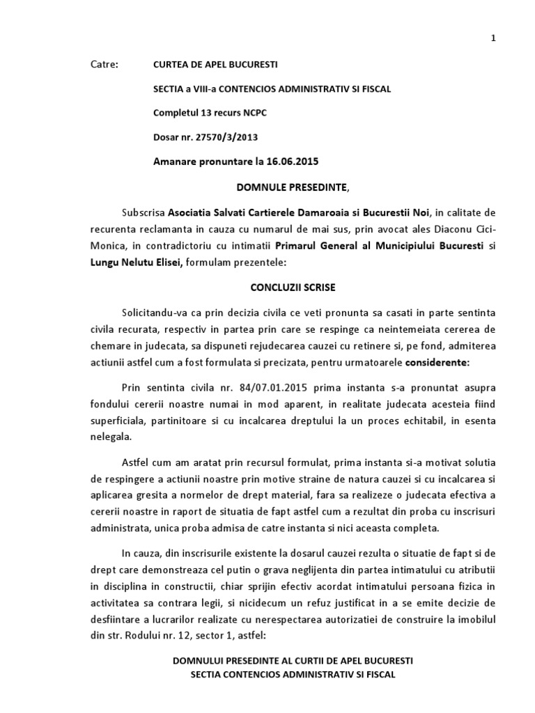Concluzii Scrise Model – Cursuri Online