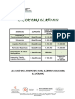 Tarifas Cursos y Examen - 2012 PDF