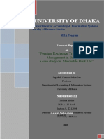 University of Dhaka: "Foreign Exchange Trading and Risk