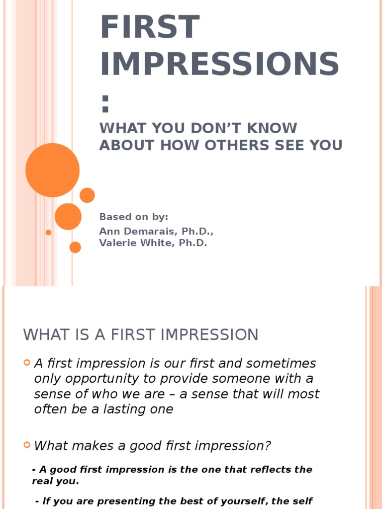 Mastering First Impressions Guide | PDF | Storytelling | Psychology