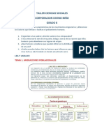 Taller Ciencias Sociales 8 Tema Migracion