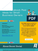 27 Killer Facebook Post Ideas For Small Business Owners PDF
