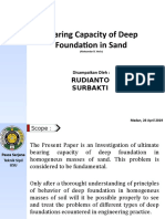 Persentasi Bearing Capacity of Deep Foundation in Sand