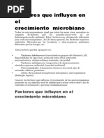 Factores que influyen en el crecimiento