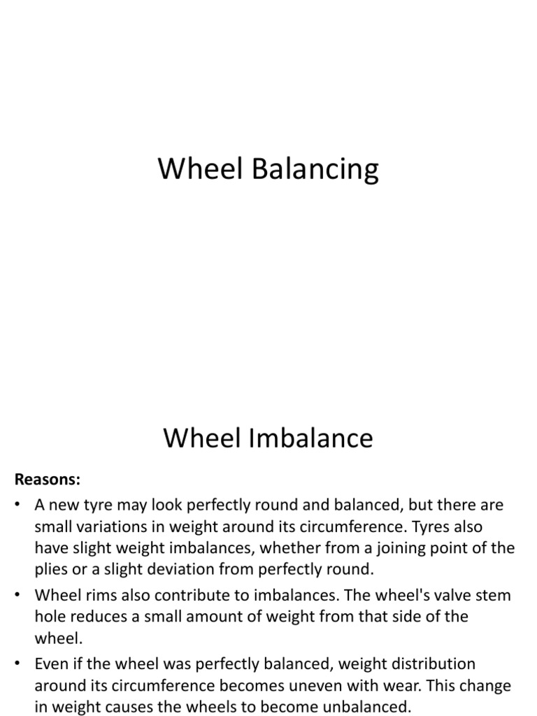 Understanding Wheel Imbalance Causes, Symptoms, Effects, and the Wheel