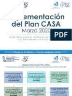 Implementacion del Plan CASA Marzo 2020