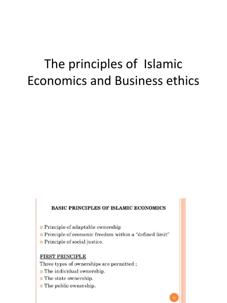 Principles of Islamic Economics Explained | PDF | Social Science