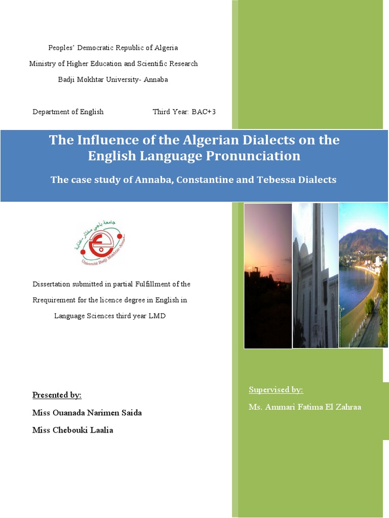 The Influence of Algerian Dialects On English Language Use PDF