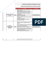 PT-003 Protocolo Desinfección y Limpieza de Equipos y Maquinaria