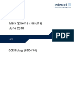 Biology Jun 2010 Mark Scheme Unit 4