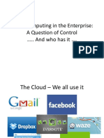 Cloud Computing in the Enterprise: Questions of Control and Adoption