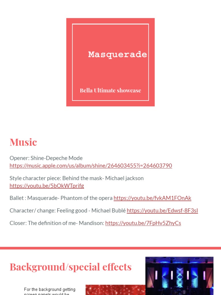 Masquerade | PDF