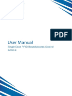 User Manual: Single Door RFID Based Access Control SA32-E