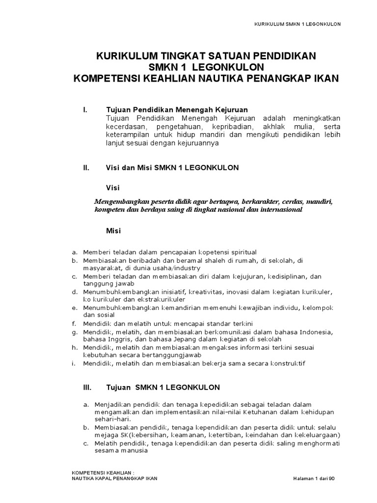 03 Isi Ktsp Nautika Perikanan Laut Pdf