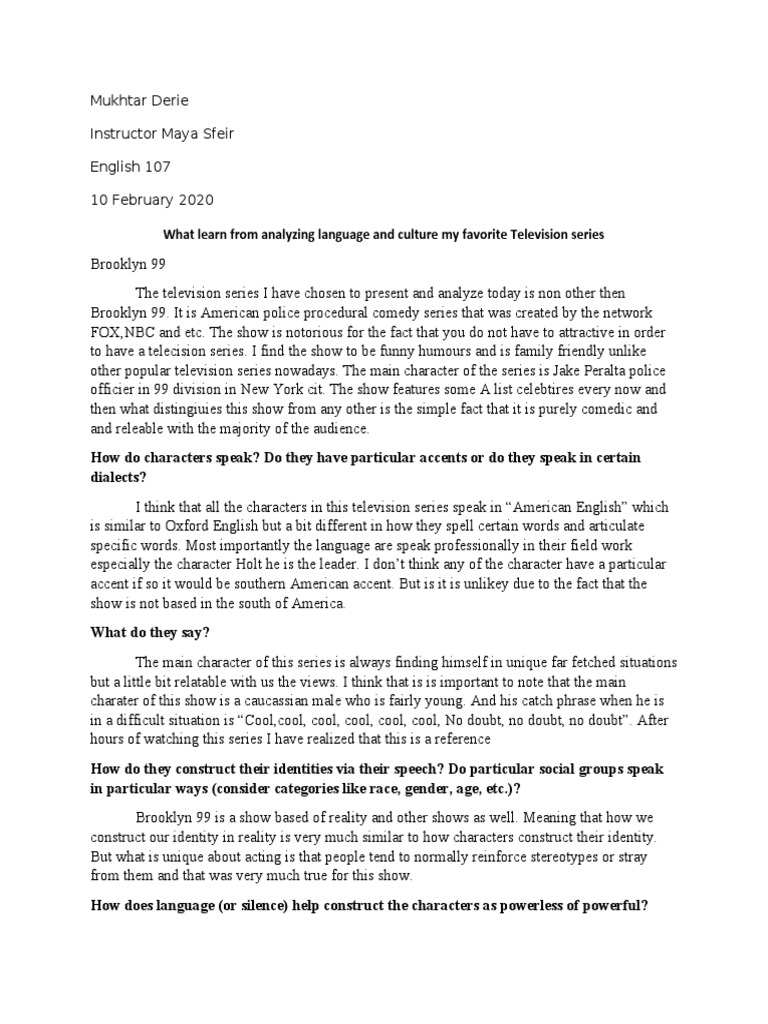 Mukhtar Derie Instructor Maya Sfeir English 107 10 February 2020 | PDF ...