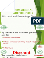 Commercial Arithmetic 2: Discount and Percentage Discount