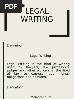 Legal Writing