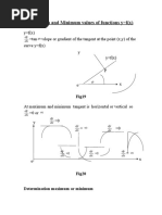 Maximum and Minimum Values of Functions y F (X)