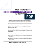 RISO Printer Driver: For RZ/RX/RV Series