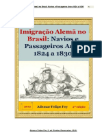 Resumo Imigração Alemã no Brasil Navios e Passageiros  Anos 1824 a 1830_2a ed