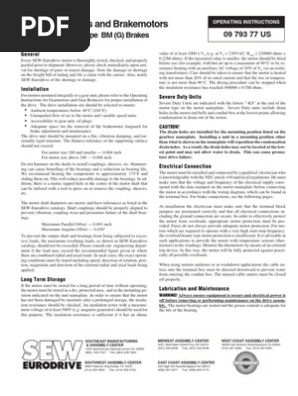 Sew Brake Motors Electric Motor Rectifier
