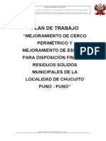 Mejora cerco perimétrico y espacio disposición residuos