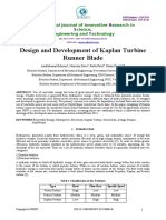 Design and Development of Kaplan Turbine Runner Blade: I J I R S E T