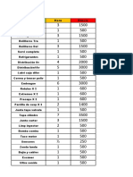 Lista de Precios