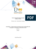 Actividad 3 - Observación de Prácticas para El Desarrollo Del Lenguaje en Contextos