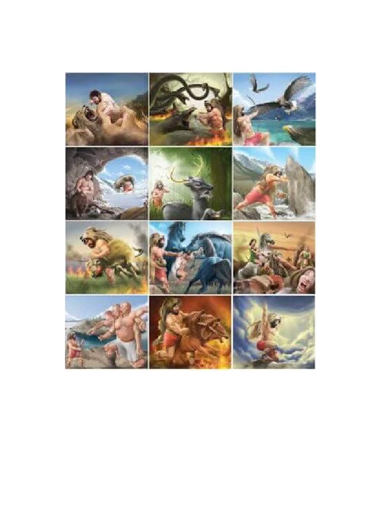 Os 12 Trabalhos de Hércules e o Arcano 12 | PDF | Mitologia grega ...