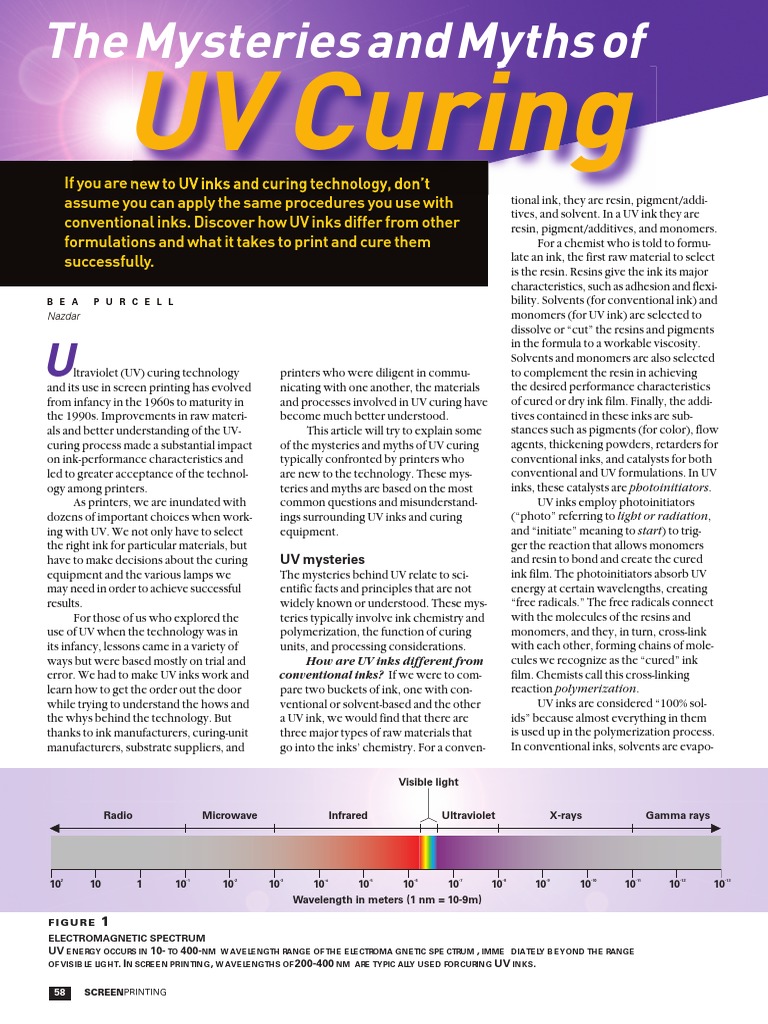 UV Curing: If You Are New To UV Inks and Curing Technology, Don't | PDF ...