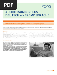 Hoerbuch PONS Deutsch-als-Fremdsprache (A1) PDF