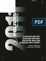 2011 Ranger 800 XP Owners Manual
