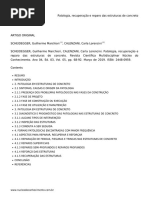 Patologia, Recuperação e Reparo Das Estruturas de Concreto