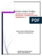 MECHANICS OF STEEL STRUCTURES ASSIGNMENT