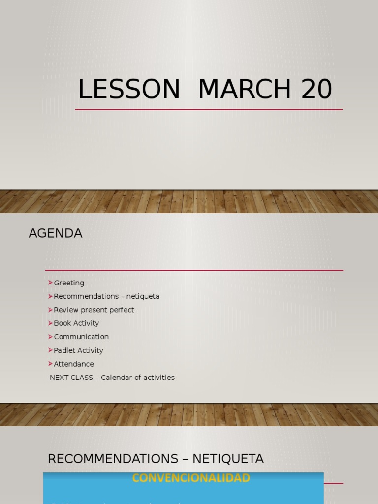 Lesson March 20 | PDF