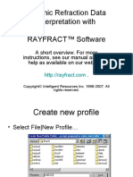 Seismic Refraction Data Interpretation With RAYFRACT™ Software
